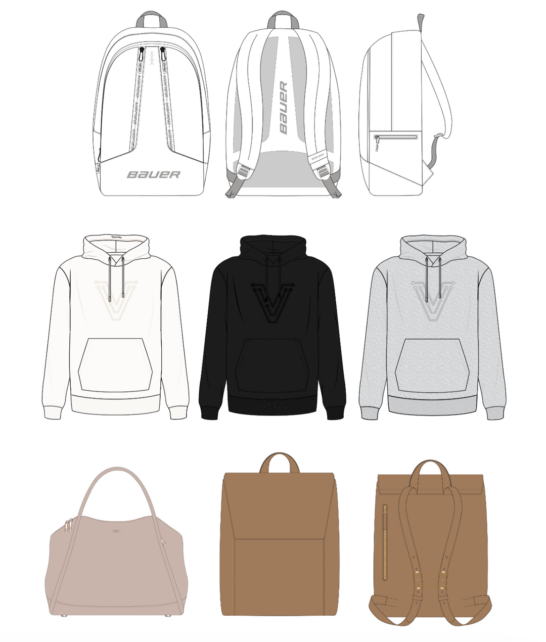 fashion design sketch review for apparel and bag product development